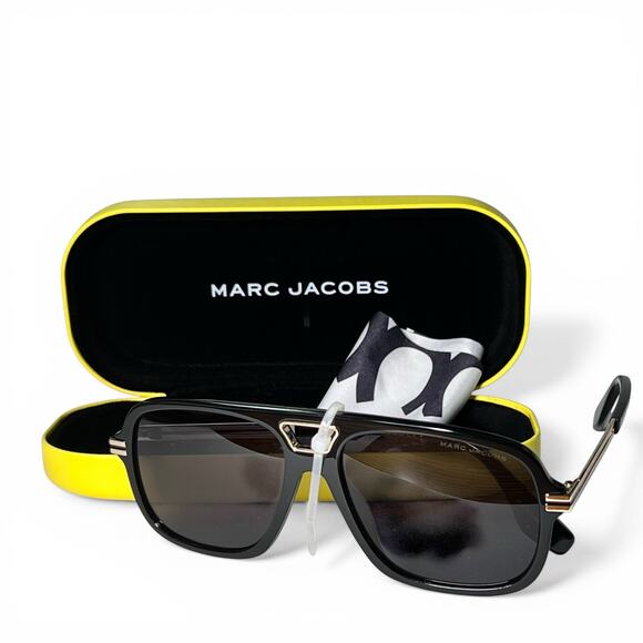 Marc Jacobs Other - NIB Marc Jacobs MARC 415/S Black Gold Navigator unisex Men’s Sunglasses 56mm